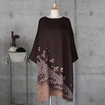 ワンピース/フリーサイズ  ゆったり目　ストール付き　着物リメイク    kimono 　