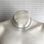 Vintage 90s retro light blue pearl classical necklace レトロ ヴィンテージ ライトブルー パール クラシカル ネックレス