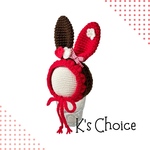 ペット用♡バレンタイン　うさぎ帽子【ビターチョコ】