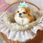 blue flower crown ／王冠　赤ちゃん　犬　猫　アクセサリー　ベビークラウン　バースデークラウン