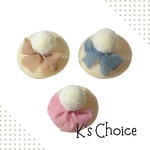 ペット用♡ホワイトデー　リボン付きポンポンベレー帽