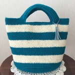 【ma…様ご予約品】ボーダー マルシェバッグ