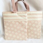 キルティング お名前タグつき  入園入学セット【お花／くすみピンク】