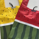 オーダー品＊エコバッグ２点(赤色のスイカ🍉柄のエコバッグ、黄色のスイカ🍉柄のエコバッグ)