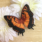 ウラギンオオフタオチョウの立体刺繍ブローチ