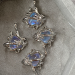silver shell charm parts