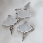 2pcs 雲⛈️ 個性的チャーム 稲妻 雷 メタルチャーム