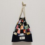 猫のはんなり巾着ポーチ