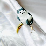 白黒猫さんのブルームーンストーンのリング