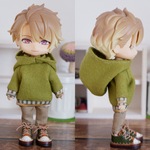 シャインマスカットパーカーとパンツのセット（ねんどろいどどーるオビツ11ボディ共有サイ