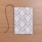  《 四六判》ブックカバー  ハンドメイド ダマスク ピンク