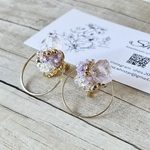 new!天然石クリスタルピアス・イヤリング