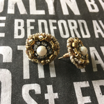 刺繍  ビーズ ピアス