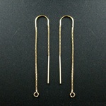 Gold filled アメリカンピアス 1ペア-ボックスチェーン