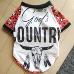 犬服！Lsize！カジュアル　ヒョウ柄Tシャツ