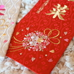 【数量限定】【赤色】スワロを使った♡が可愛い名前旗♪　名前旗　命名書　ひな祭り