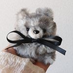 【受注生産】ひょう柄のくまさん のぬいぐるみ