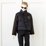 オビツ30サイズ　ダウン風アウター　黒