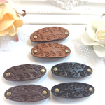 ミニ型押し皮バレッタ