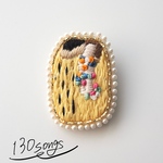 ✳︎ 接吻 クリムト ✳︎ ビーズ 刺繍 ブローチ