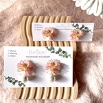 桜の花手毬×コットンパール