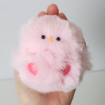  【受注制作】まるまるひよこちゃんのぬいぐるみ  (さくらもち) ピンクの足