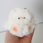  【受注制作】まるまるひよこちゃんのぬいぐるみ (ぼさぼさ) オフホワイト