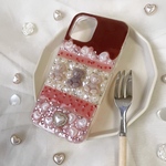 ♡こぐまのバレンタインチョコレートスマホケース♡iPhoneケース/スイーツ/ピンク/ハート/キラキラ/赤/ブラウン