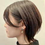 Mu 人気　セール　ゴールド　大理石調マーブル　ハウライト　ハーフムーンピアス　Silver925芯　スターリングシルバー　金属アレルギー　小粒　モード　冬