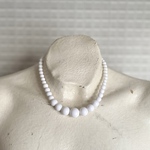 Vintage 80〜90s retro white beads necklace レトロ ヴィンテージ アクセサリー ホワイト ビーズ ネックレス
