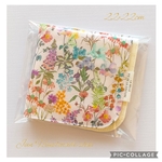 受注制作＊シルクの様な手触りのハンカチ　Purley Meadowパーリーメドウイタリア製　リバティプリント　生地糸日本製　（CY