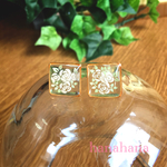 人気！白バラのピアス/イヤリング 〜レジン