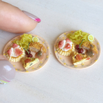 ドールハウス☆ミニチュア☆イチジクデニッシュのワンプレートランチ☆