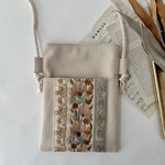 インド刺繍リボンのサコッシュ　【アイボリー】