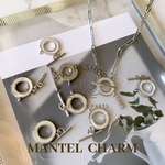 ☆再入荷【1pc】シェルリング　マンテルチャーム プラチナシルバー