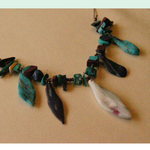 エスニックアースカラーネックレスethnic earth color necklace