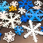11月 12月 クリスマス 冬 飾り 雪の結晶 切り絵 壁面 誕生日
