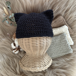 【即納】コットン100%ねこ耳帽子【定形外送料無料】☆赤ちゃん ボンネット☆ 出産祝い  ♡選べるカラー サイズ ♡ 日本製コットン100% ネコ耳 猫耳 帽子 ネコ耳帽子