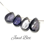 アイオライト＊ペアシェイプブリオレットカット＊4個