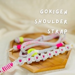 GOKIGENショルダーストラップ/スマホストラップ　グレー×ピンク