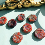 【1コずつ販売】JIRI＊IVANA#czech beads#チェコビーズ　swallow ツバメラウンド23㍉ red hard picasso