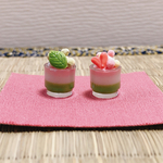 ミニチュア ひな祭り 和 デザート カップ 三色 プリン