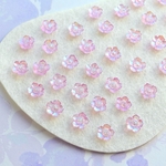 新作★小花の樹脂パーツ　桜　ペニチュア　デコパーツ   ネイルパーツ　パープル