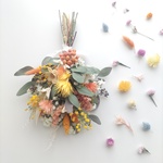 ミモザ　カラフルブーケスワッグ