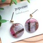 チェック柄レジンA　ピアス・イヤリング