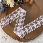 336【刺繍リボン/1m】ベビーピンク