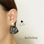 ペイズリー柄スカーフピアス