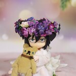 小人の花冠（スミレ畑の迷子）オビツ11サイズ　布花冠　