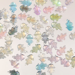 ネイルパーツ クラゲ 12ｍｍ カラフル 200個 海 3D デコ レジン ハンドメイド 手芸 パーツ BD3602