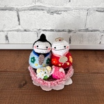 受注制作2個まで❄️ひな祭り🎎雪だるまちゃん　あみぐるみ